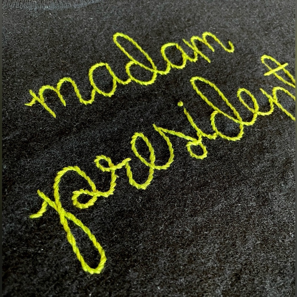 Lingua Franca “Madam President” Cashmere Sweater Black Small Limited Edition - Picture 4 of 6